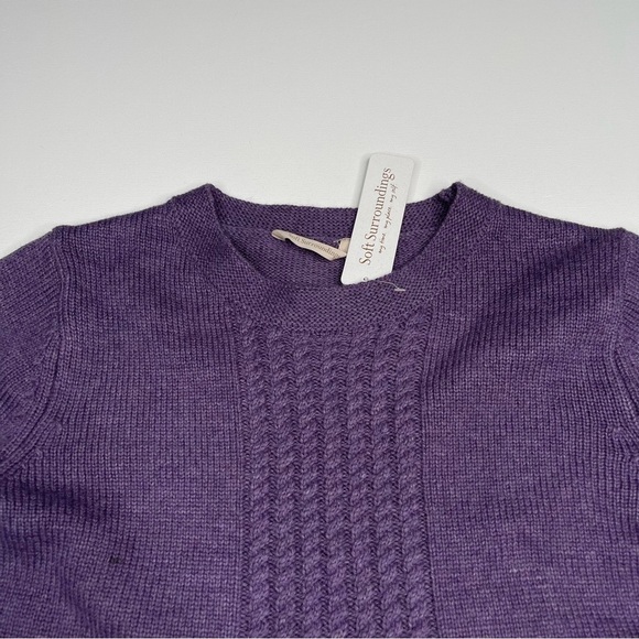 Soft Surroundings Sydney Knit Sweater Purple Wool Boho Winter Fall Office New - Picture 6 of 15
